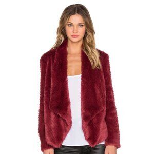 Bardot Faux Fur Waterfall Jacket